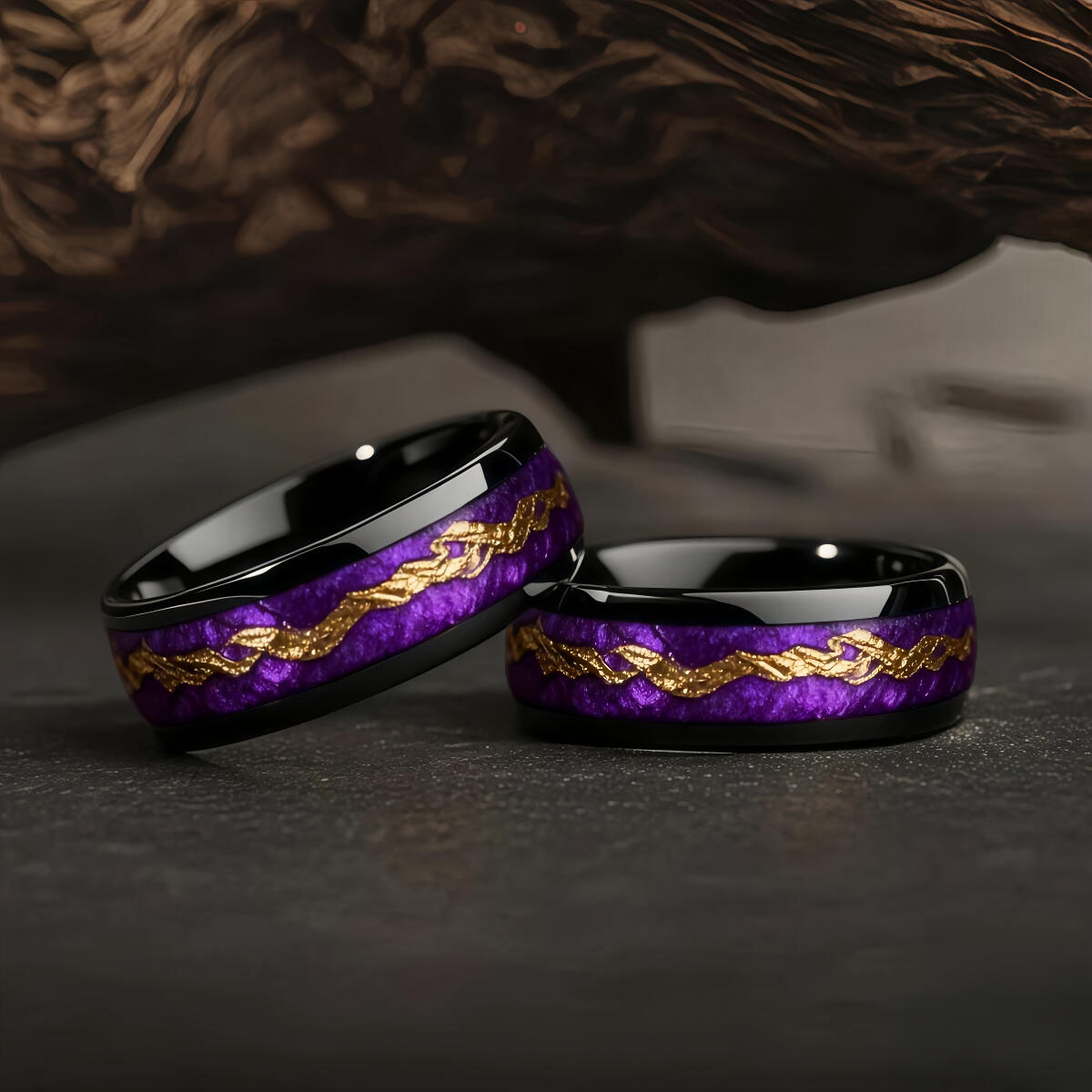 Fashion Black Men Stainless St – Gymnastic Ring Wood recenzja i cena