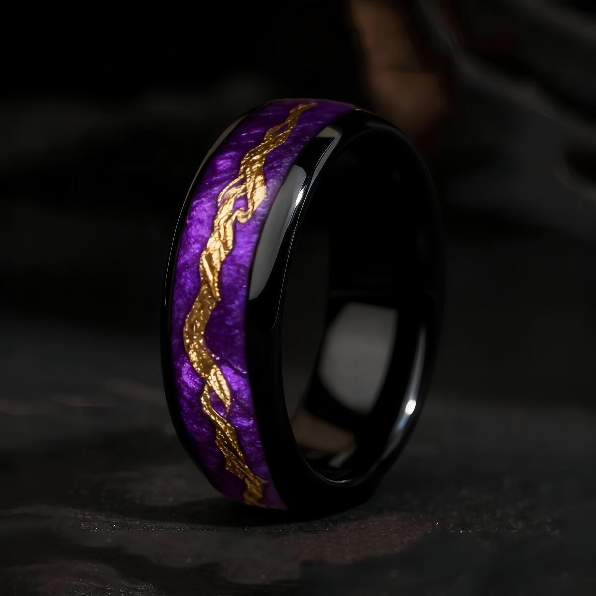 Fashion Black Men Stainless St – Gymnastic Ring Wood recenzja i cena