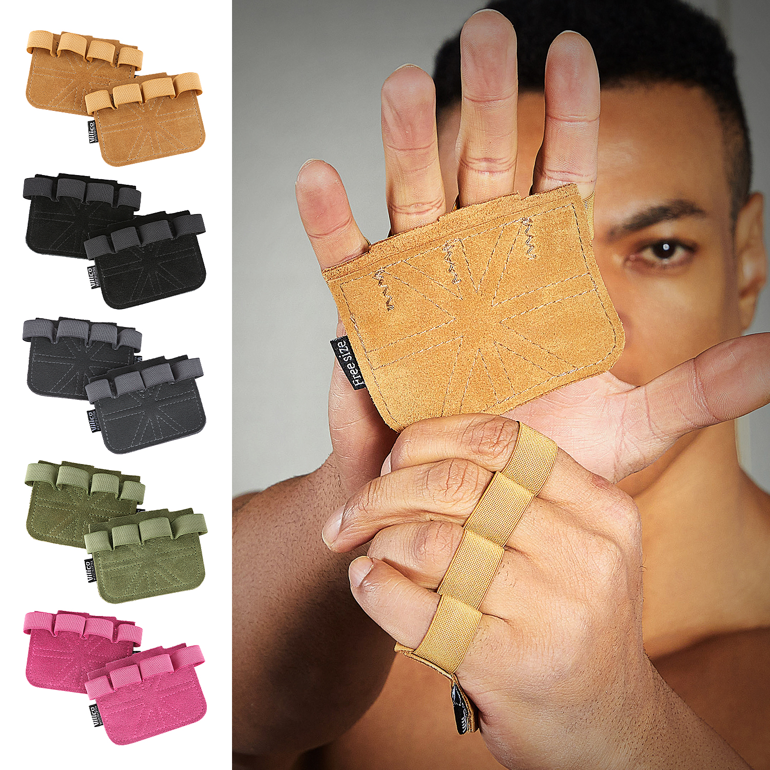 1 Pair Cowhide Gym Gloves Grip – Crossfit Workout Gear recenzja i cena