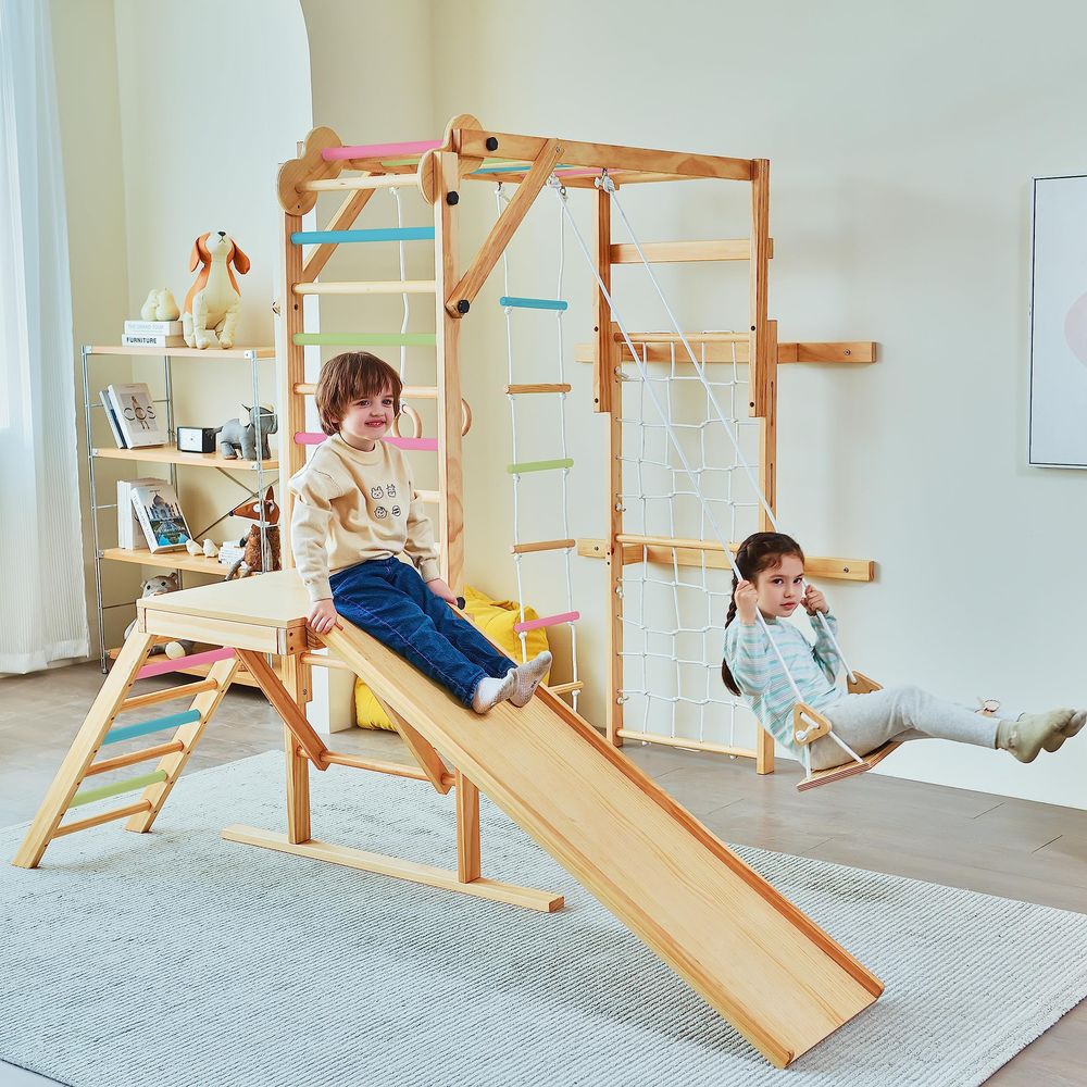 Grove 8in1 Indoor Jungle Gym w – Gymnastic Ring Wood recenzja i cena