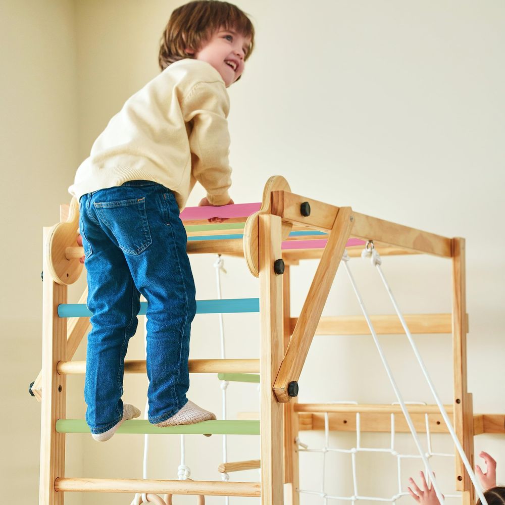 Grove 8in1 Indoor Jungle Gym w – Gymnastic Ring Wood recenzja i cena