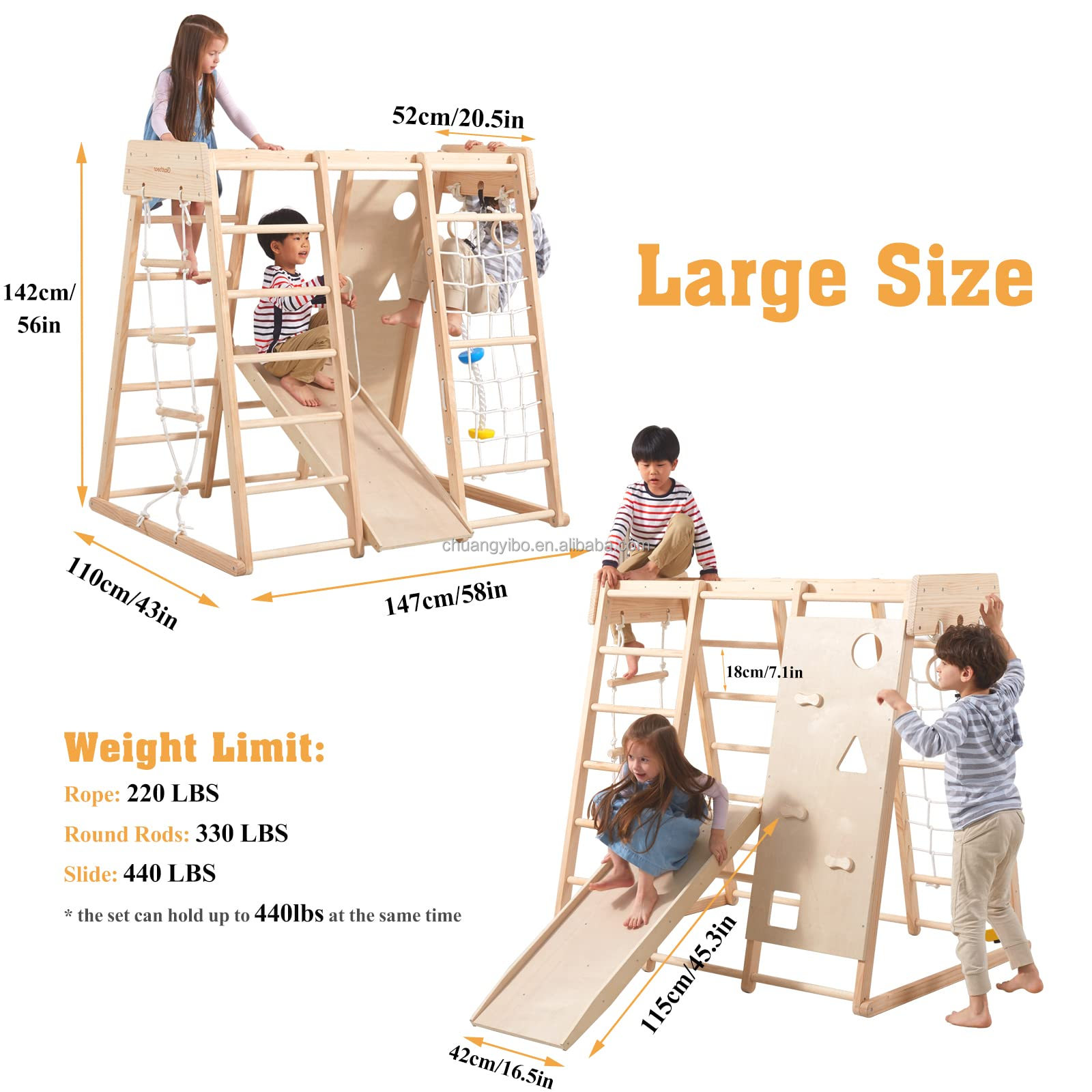 Indoor Playground Jungle Gym T – Gymnastic Ring Wood recenzja i cena