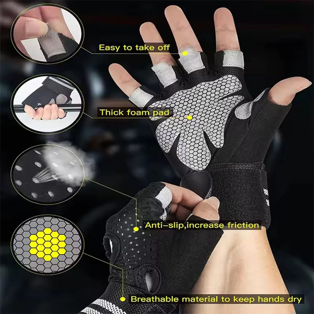 1Pair Half Finger Gym Fitness  – Crossfit Workout Gear recenzja i cena