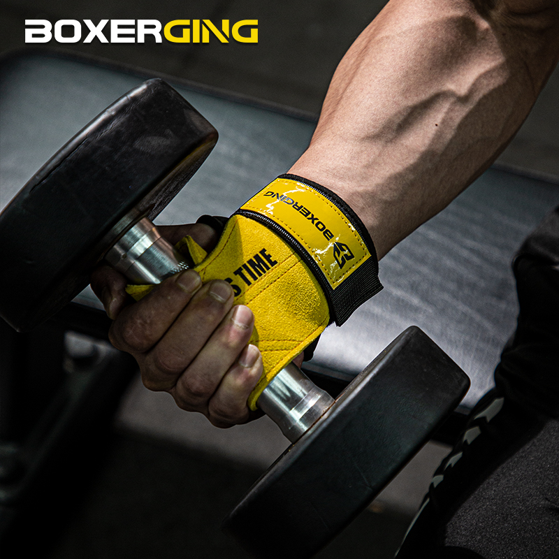 Cowhide Gym Gloves Grips Anti- – Crossfit Workout Gear recenzja i cena