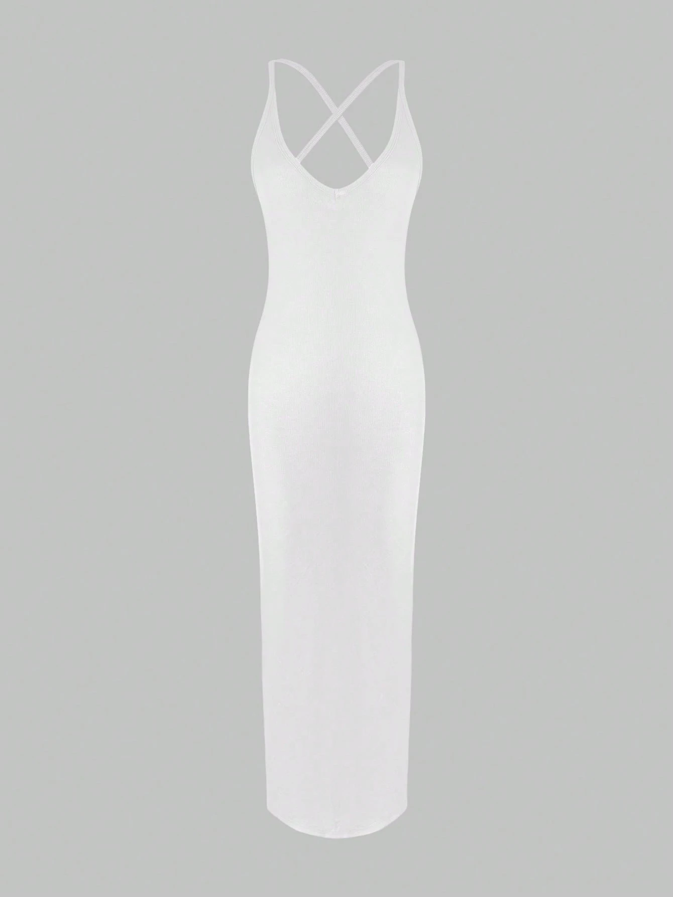White V-Neck Stretch Knit Midi – Crossfit Event recenzja i cena